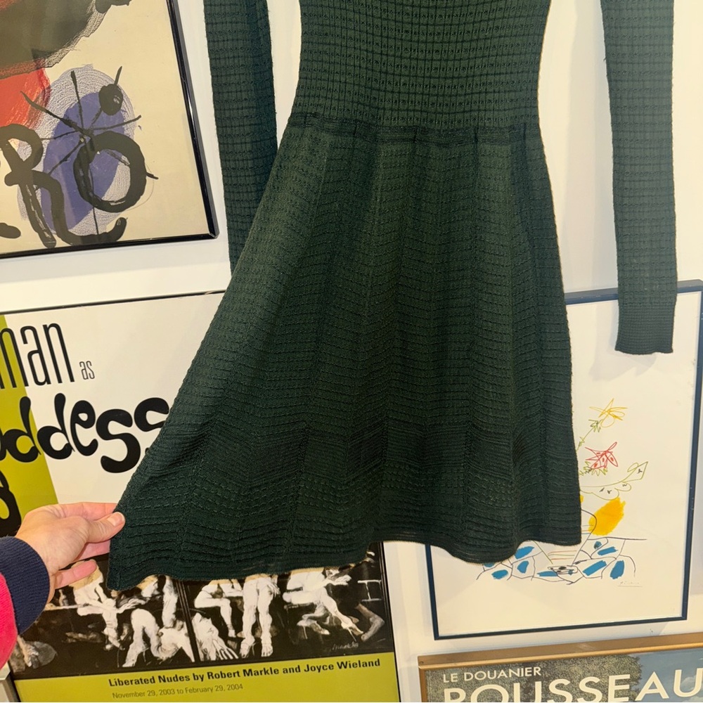 Vintage M by Missoni green knit long sleeve skater dress - fits like M - Picture 5 of 11